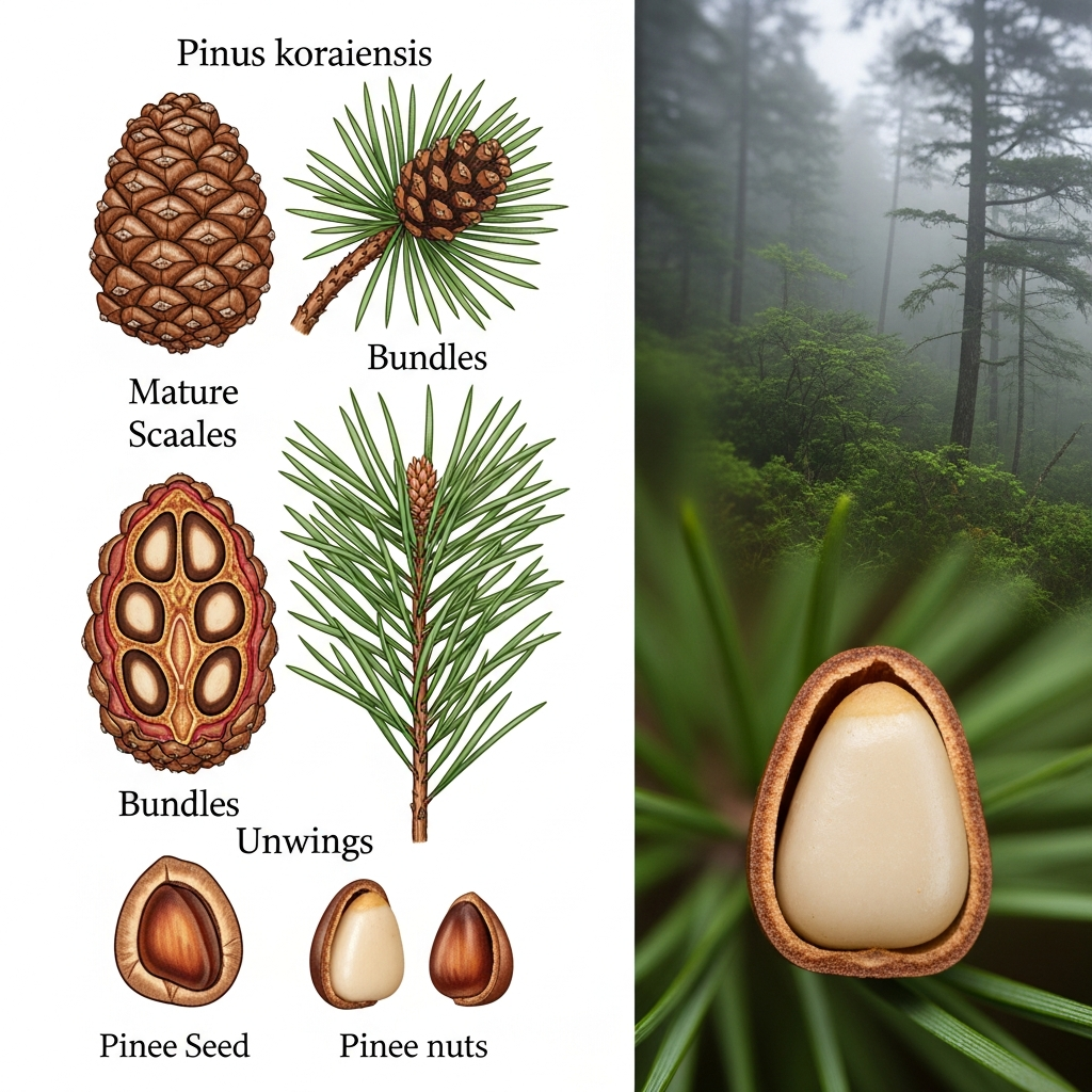 森林之母的馈赠：红松子（Pinus koraiensis）的植物学特征与皮诺敛酸的营养生物学研究